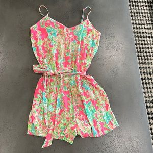 EUC Lilly Pulitzer Deanna silk Romper / Jumper S